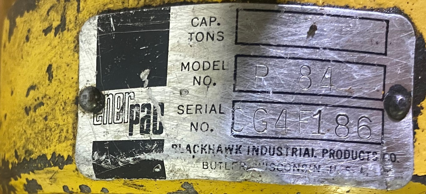 CB4363 ENERPAC P84 HYD. HAND PUMP McKean Machinery Sales, Inc