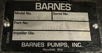 BARNES 3G5 5HP PUMP - GASOLINE - BV2517 11
