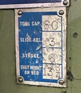BLISS C-60 60TON OBI PRESS - BACK GEARED - BV3441 11